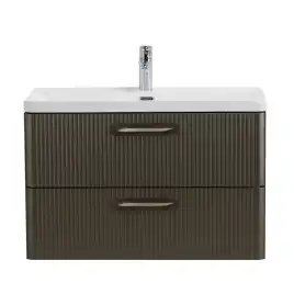 Тумба под раковину BelBagno DUE-600-2C-SO-GM-P подвесная Оружейная сталь