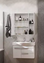 Зеркало-шкаф Aquaton Беверли 80 1A237102BV010  цвет, белый глянец