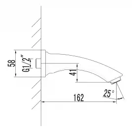 Излив для ванны Lemark LM3781BL встраиваемый Черный