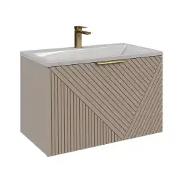 Тумба под раковину Grossman Блисс 60 подвесная, бежевый матовый (106045)