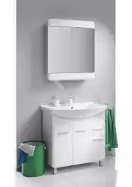 Тумба с раковиной напольная Aqwella Corsica 85 см, KOR0108, цвет Белый