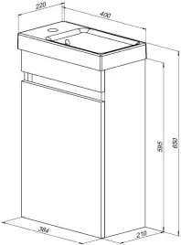 Тумба под раковину Aquanet Вега 40 329129