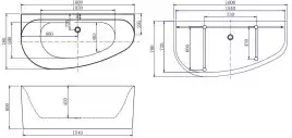 Акриловая ванна Allen Brau Priority 5 А 160x78 2.31005.21A белый матовый