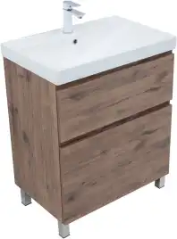 Тумба под раковину Aquanet Алвита New 70 напольная, дуб веллингтон табак, 344128