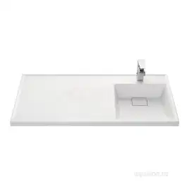 Раковина  Aquaton Лондри 105х50 R 1A72223KLH010 правая над стиральной машиной, из литьевого мрамора, Белая