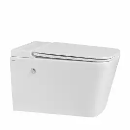 Подвесной унитаз ABBER Rechteck AC1202P с импульсным смывом, с сиденьем микролифт, белый