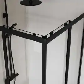 Душевой уголок Vincea City 90х90 VSS-5CT900CLB, профиль черный, стекло Прозрачное