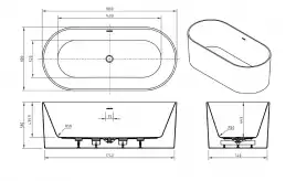 Акриловая ванна BelBagno 180х80 BB705-1800-800, отдельностоящая, Белая глянцевая