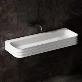 Раковина подвесная ABBER STEIN 100х45х15 AS2651-1.0, прямоугольная, белая матовая