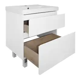 Тумба с раковиной Azario Мила 60 CS00091364, напольная, Белая матовая