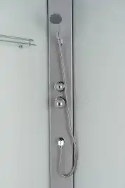 Душевая кабина Loranto 100х80 CS-5180-13L F, низкий поддон, цвет профиля сатин