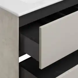 Тумба под раковину Aquaton Сохо 100 1A258201AJ9A0 подвесная цвет, слэйт / галька серая