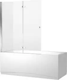 Шторка для ванны Aquanet Beta 120 см, NF6222-hinge, профиль Хром, стекло Прозрачное