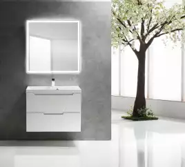 Зеркало BelBagno SPC-GRT 80х80 SPC-GRT-800-800-LED-BTN с подстветкой, кнопочный выключатель