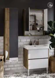 Зеркало-шкаф Aquaton Сканди 70 1A252202SDZ90  цвет, белый / дуб рустикальный