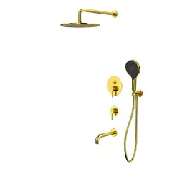 Душевая система для ванны WHITECROSS Y gold YSET07TOPGL, скрытого монтажа, Золото глянцевое