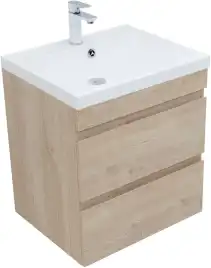 Тумба под раковину Aquanet Нота New 60 дуб светлый 334197
