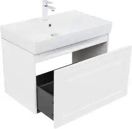 Тумба под раковину Aquanet Агата 75 белый сатин, 345481