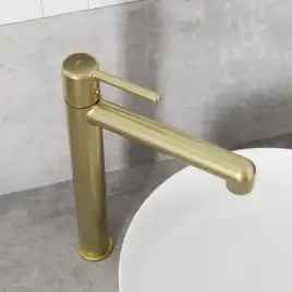 Смеситель для раковины IDDIS Aiger AIGMG01i01 высокий цвет, Матовое золото