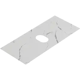 Тумба с раковиной подвесная Aqwella Geometria 100 GE01101WM+STG1014X456MW, со столешницей мрамор белый, цвет белый