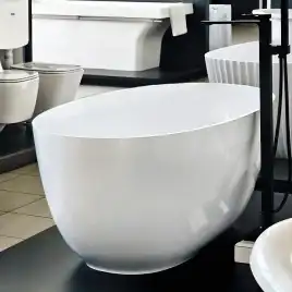 Ванна из литьевого мрамора  Aqua de Marco Caprice 160х80х60 1160WCAPR_GEL, Белая