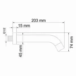 Излив для ванны WasserKRAFT Wern 4200 A098 Никель