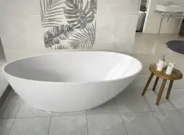 Ванна из литьевого мрамора  Aqua de Marco CALIPSO 168х80 Белая 1168WCAL