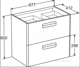 Тумбы под раковину Roca The Gap Original 70 ZRU9302878 подвесная, цвет, Белый глянец