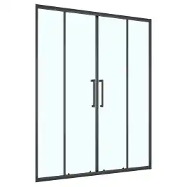 Душевая дверь Loranto 170 CS-AB04B-170, профиль черный матовый, стекло Прозрачное