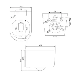 Унитаз подвесной IDDIS Stone STORNSEi25 безободковый, с сиденьем микролифт Белый