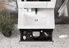 Тумбы под раковину Roca Ronda 70 ZRU9302964 подвесная, цвет, Белый глянец / Антрацит