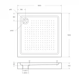 Душевой поддон BelBagno TRAY 100х100 акриловый TRAY-BB-A-100-15-W Белый