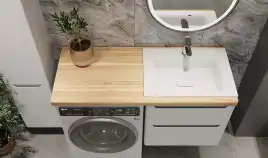 Столешница под раковину Jorno WOOD  120 Wood.06.122/LW Дерево светлое