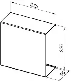 Полка Aquanet Магнум 28x28 черная матовая, квадрат