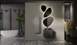 Тумба под раковину Jorno STONE 60 Stn.01.60/P/A/JR Серый антрацит