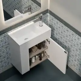 Раковина KERAMA MARAZZI LATO встраиваемая сверху, 50 см, белая глянцевая, LA.wb.50