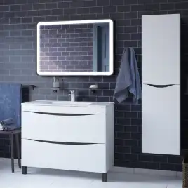 Тумба с раковиной IDDIS Cloud 100, напольная, Белая, CLO10WFi95K