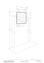 Зеркало Aquaton Соул 80х70 1A252702SU010 с подстветкой, сенсорный выключатель, с подогревом, Серебро