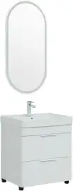 Тумба под раковину Aquanet Ирис new 60 белый глянец (2 ящика) 310152