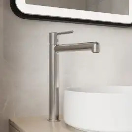 Смеситель для раковины IDDIS Aiger AIGBC01i01 высокий цвет, Матовый хром