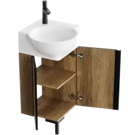 Тумба с раковиной напольная Aqwella Porto 45 см, POR0104DB, цвет Дуб балтийский
