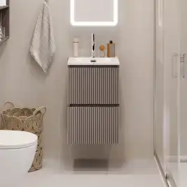 Тумба под раковину BelBagno UNO-MINI-400-2C-SO-СO подвесная, Бежевый матовый