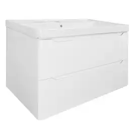 Тумба с раковиной Azario Lotos 80 CS00083931, подвесная, Белая глянцевая