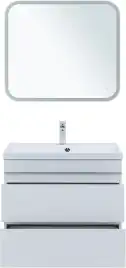 Тумба под раковину Aquanet Нота New 75 2 ящика, белый глянец 335418