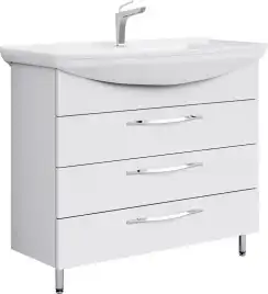 Тумба с раковиной напольная Aqwella Allegro 105 см, Agr.01.10/3, цвет Белый
