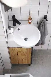 Тумба с раковиной напольная Aqwella Porto 45 см, POR0104DB, цвет Дуб балтийский