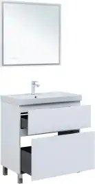 Тумба под раковину Aquanet Алвита New 80 напольная, белый матовый, 344134