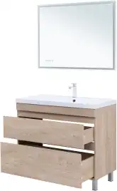 Тумба под раковину Aquanet Нота New 100 дуб светлый, 344149