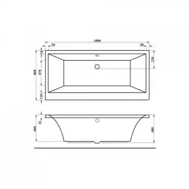 Акриловая ванна Alba Spa Kero 180х80 прямоугольная ВПР0370000100