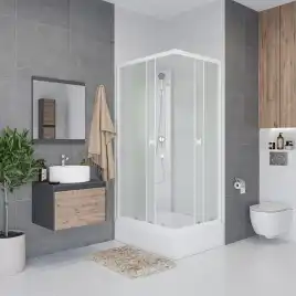 Душевая кабина Niagara Promo 100х80х200 P100/80/26Q/MT/BK средний поддон, без гидромассажа